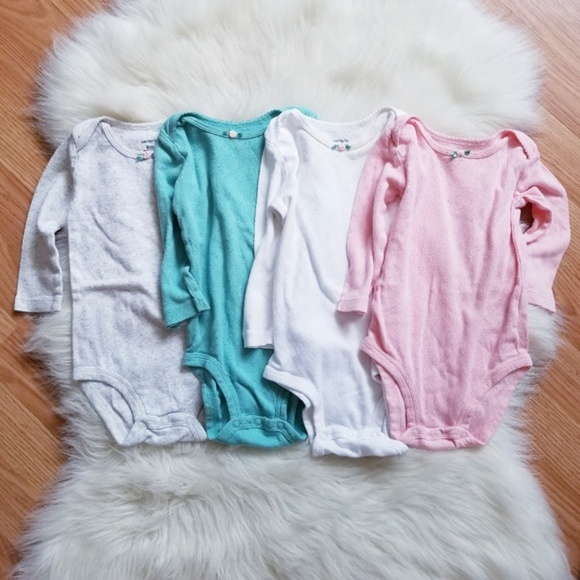 Carter's Other - Carter's 4 Piece Set Baby Girl Long Sleeve Onesie